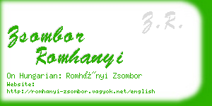 zsombor romhanyi business card